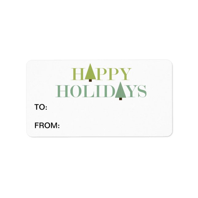 Christmas Trees Label (Front)