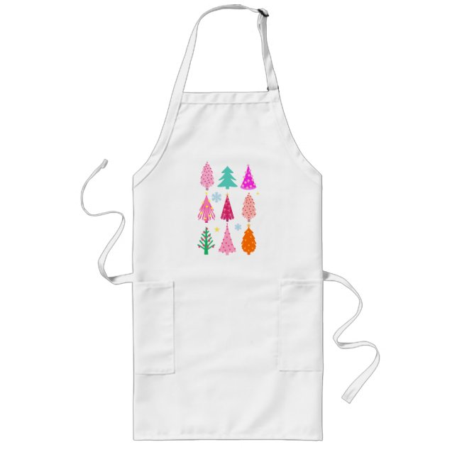 Christmas Trees Long Apron (Front)