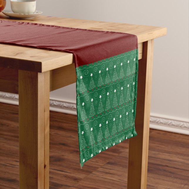 Christmas Trees Long Table Runner (In Situ)