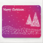 Christmas Trees made out of Snowflakes Mouse Pad<br><div class="desc">Christmas trees made out of white snowflakes. Snowflakes float in the air and rest on the ground. Cute and whimsical.</div>