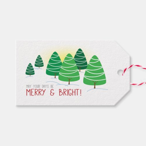 Christmas Trees May Your Days Be Merry Gift Tags
