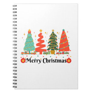 Christmas Trees Merry Christmas Notebook