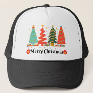 Christmas Trees Merry Christmas Trucker Hat