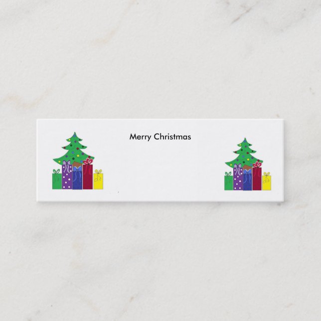 Christmas Trees Mini Business Card (Front)