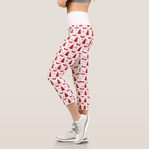 Merry Christmas Pug Santa Mistletoe Leggings, Zazzle