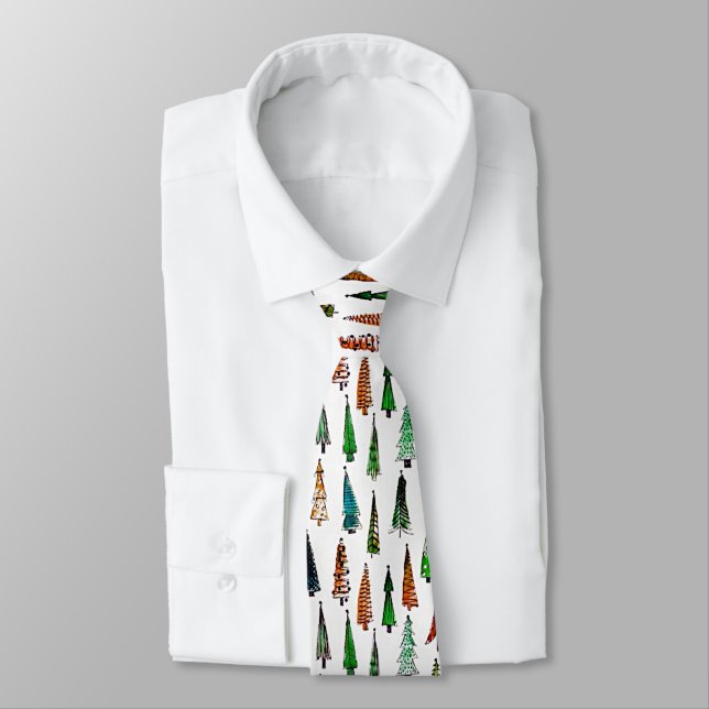 Christmas trees  neck tie (Tied)