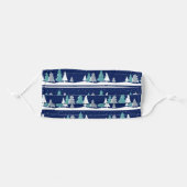 Christmas Trees Night Sky Adult Cloth Face Mask (Front, Folded)