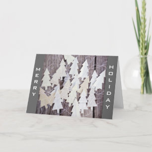 CHRISTMAS TREES OF BOOK PAGES-MERRY HOLIDAY