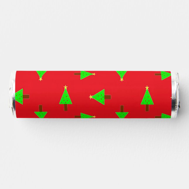 Christmas trees on red breath savers® mints (Front)