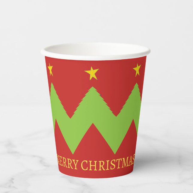 Christmas Trees Paper Cups (Front)