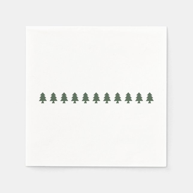 Christmas Trees Paper Napkins (Front)