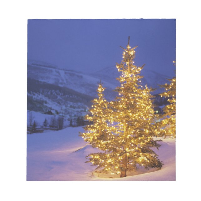 Christmas trees, Park City, Wastch Mountains, Notepad (Front)