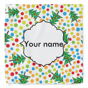 Christmas trees pattern bandana
