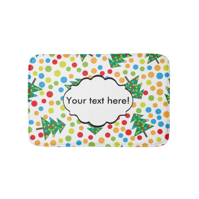 Christmas trees pattern bath mat (Front)