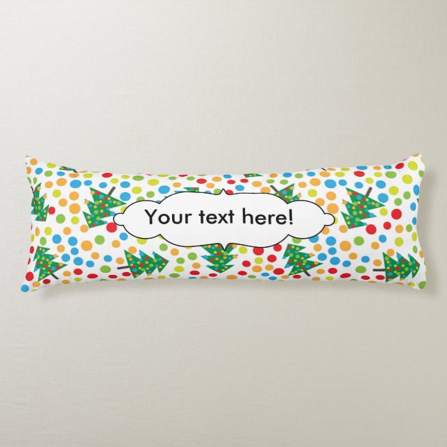 Christmas trees pattern body pillow (Front)