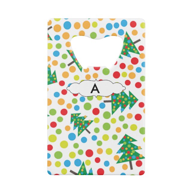 Christmas trees pattern credit card bottle opener (Back)