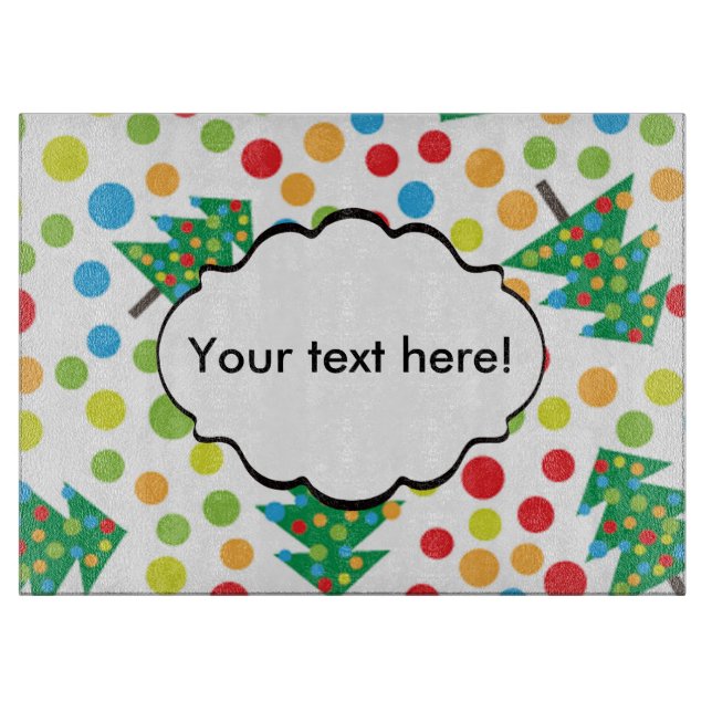 Christmas trees pattern cutting board (Front)