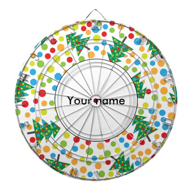 Christmas trees pattern dart board (Front)