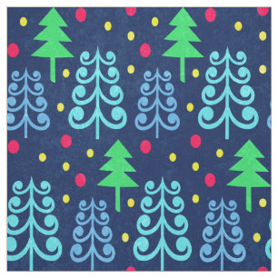 Christmas Trees Pattern Fabric