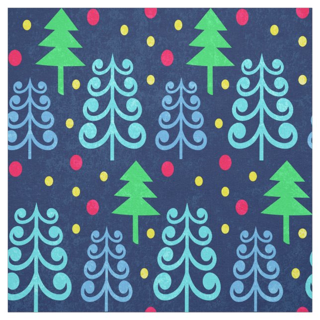 Christmas Trees Pattern Fabric (Swatch)