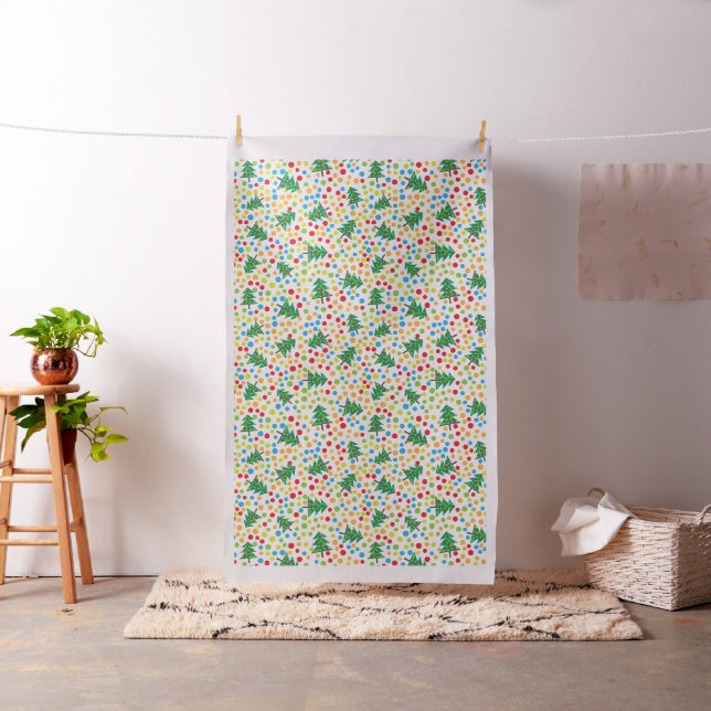 Christmas trees pattern fabric (In Situ)