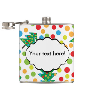 Christmas trees pattern flask
