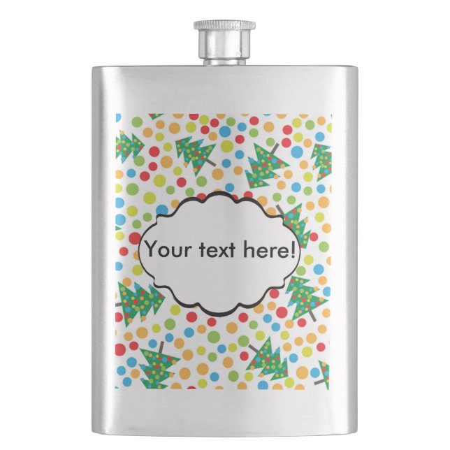Christmas trees pattern flask (Front)