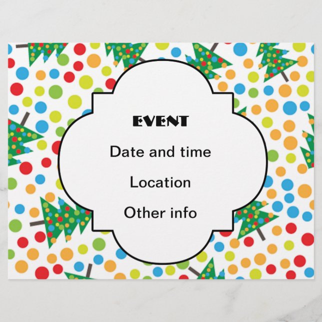 Christmas trees pattern flyer (Front)