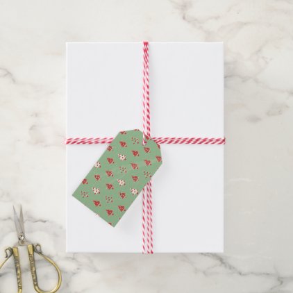 Christmas Trees Pattern Gift Tags
