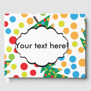 Christmas trees pattern guest book