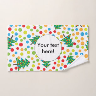 Christmas trees pattern hand towel 
