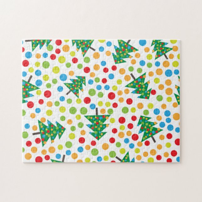 Christmas trees pattern jigsaw puzzle (Horizontal)