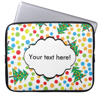 Christmas trees pattern laptop sleeve