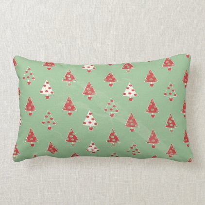 Christmas Trees Pattern Lumbar Pillow