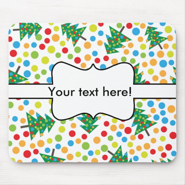 Christmas trees pattern mouse pad (Front)