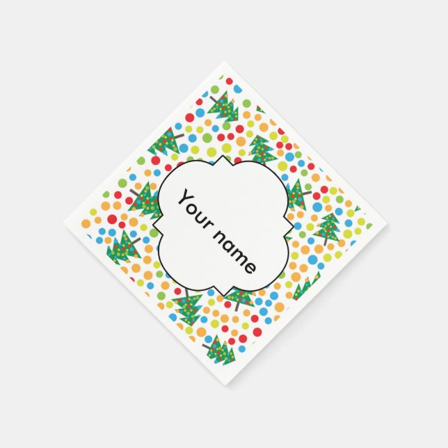 Christmas trees pattern napkins (Corner)