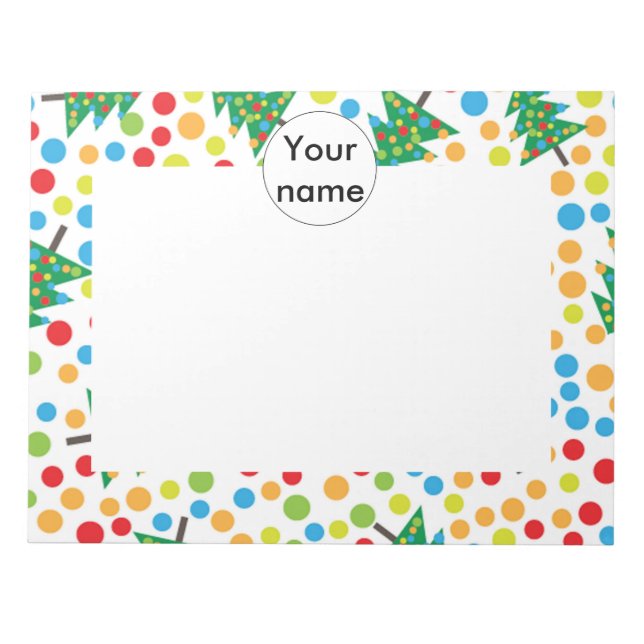 Christmas trees pattern notepad (Front)