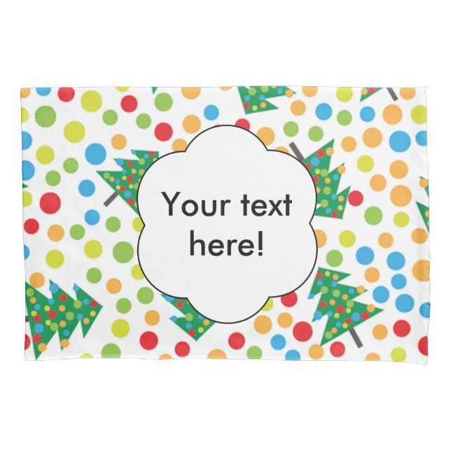 Christmas trees pattern pillow case (Front)