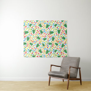 Christmas trees pattern tapestry