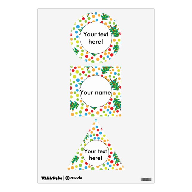 Christmas trees pattern wall decal (Front)