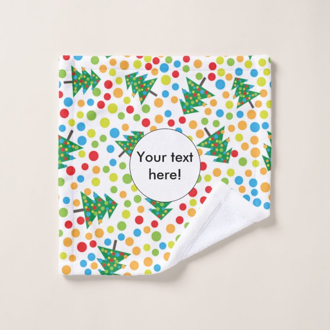 Christmas trees pattern wash cloth (Wash Cloth)