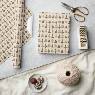 Christmas Trees Pattern Wrapping Paper