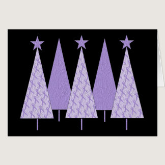 Christmas Trees - Periwinkle Ribbon