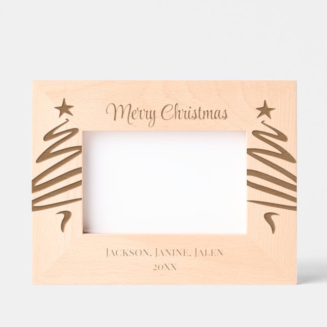 CHRISTMAS TREES  PERSONALIZED  PICTURE ENGRAVED FRAMES (Front)