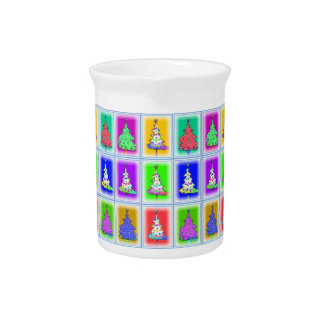 Christmas Trees Picture Beverage Pitcher