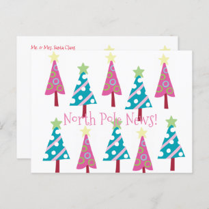 Christmas Trees Postcards North Pole