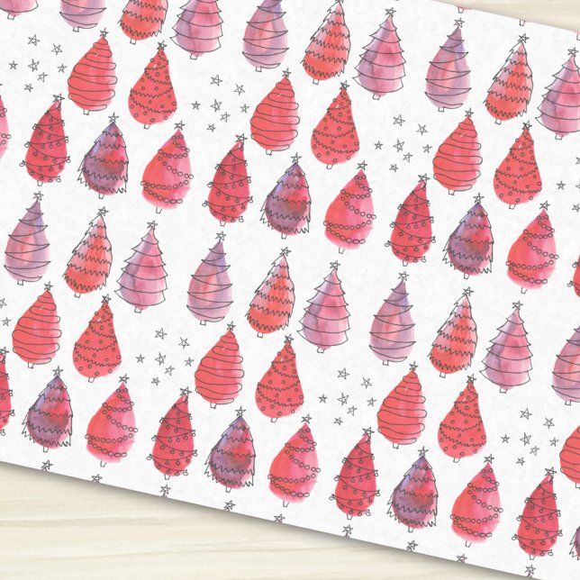 Christmas Trees Red Tissue Paper (Creator Uploaded)