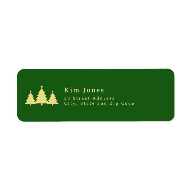 Christmas Trees Return Address Label (Front)