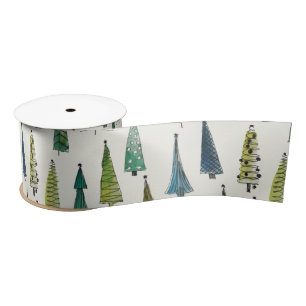 christmas trees ribbon