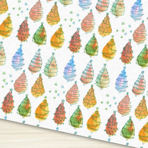 Christmas Trees Rust Tissue Paper